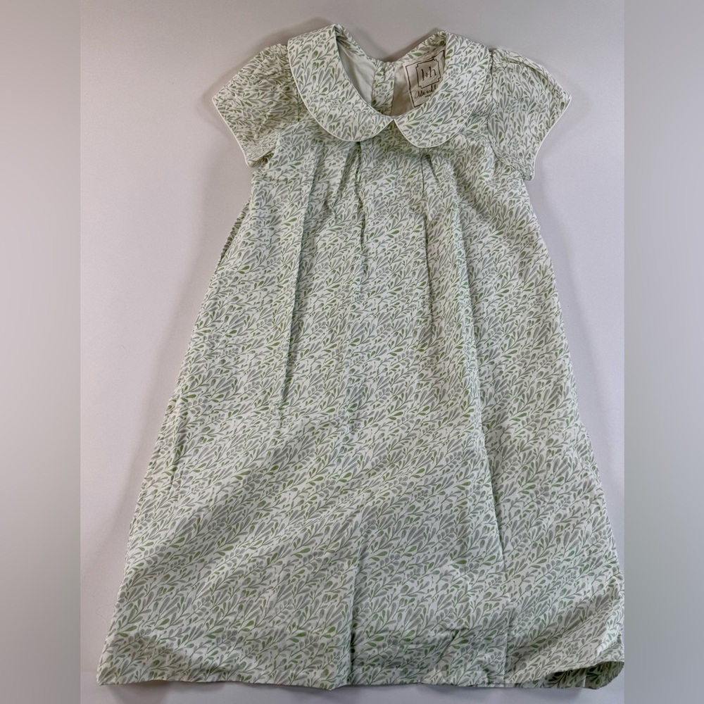 Lila + Hayes - Green Floral Peter Pan Collar Dress - Size 7